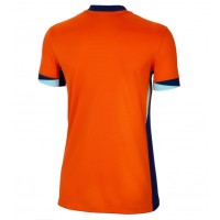 Camisa de Futebol Holanda Equipamento Principal Mulheres Europeu 2024 Manga Curta